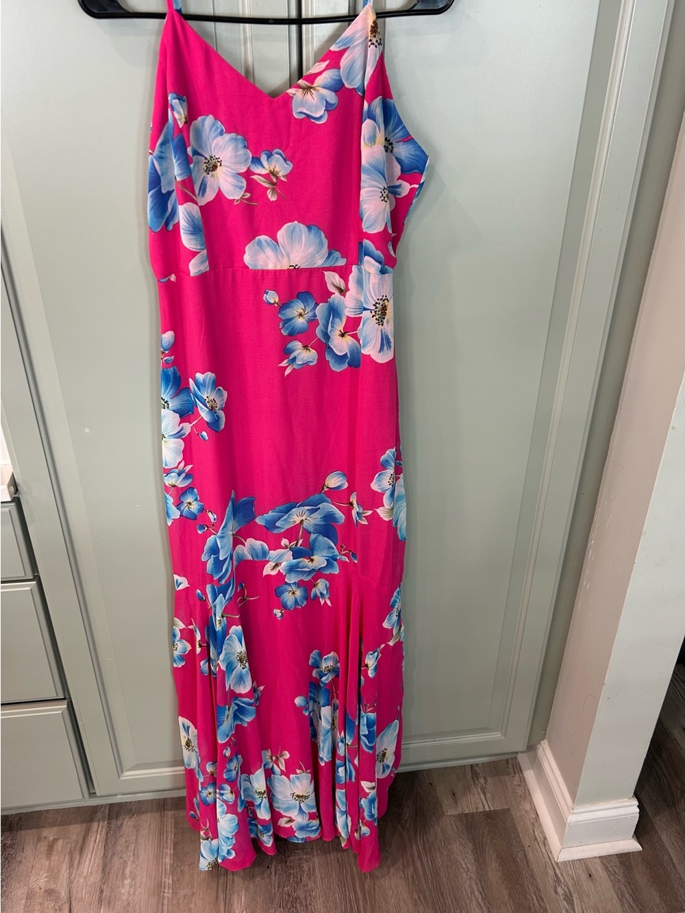 Lulus Wandering Wendy Magenta Floral Print Maxi Dress Size XL - Picture 7 of 10
